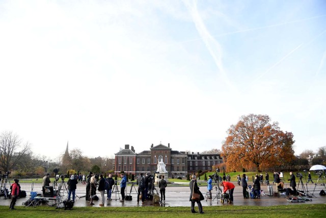 Britain's Kensington Palace, where Prince Harry and his fiance Meghan Markle will live when they are married, is seen in London, Britain, November 27, 2017. REUTERS/Toby Melville