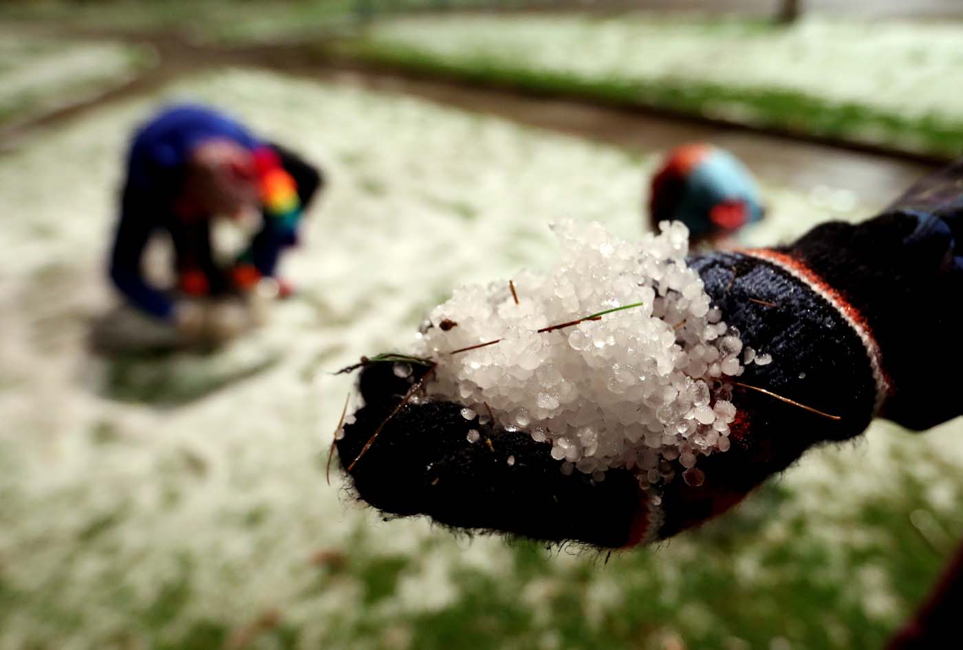 En fotos: La inusual granizada que causó caos en Bogotá (fotos)