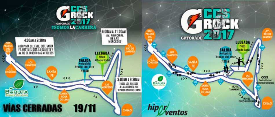 No intentes salir del municipio Baruta: Vías cerradas por la carrera Caracas Rock