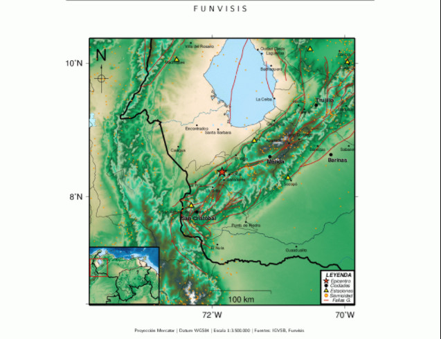 Sismo de magnitud 3.7 en Tovar