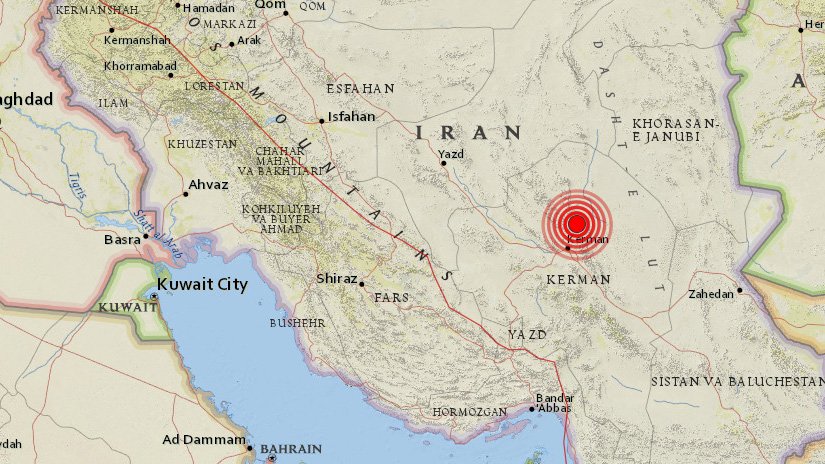 Terremoto de magnitud 6,2 sacude el sudeste de Irán