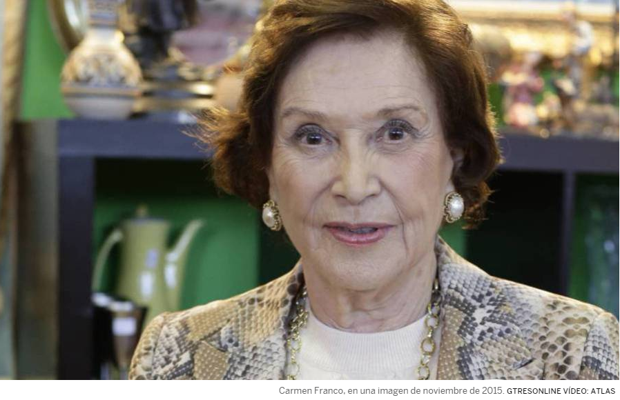 Muere a los 91 años Carmen Franco, la única hija del dictador español