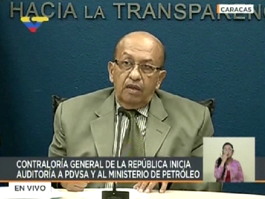 Contralor General decidió practicar auditoría al Ministerio del Petróleo y Pdvsa