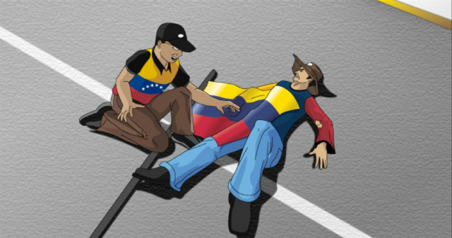 Una captura de pantalla del juego "Mazinger Z salva a Venezuela". Su creador, José Rafael Marcano, fue obligado a retirar el juego de todas las tiendas y a quemar todos los ejemplares. Credit Mazinger Z salva a Venezuela - José Rafael Marcano