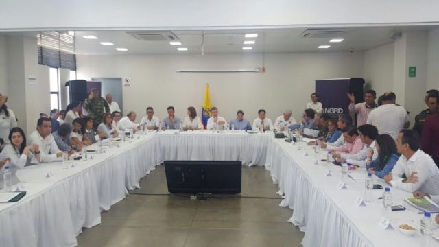 Santos se reunió con alcaldes y gobernadores de zonas fronterizas para implementar medidas de atención a venezolanos (Fotos cortesía)