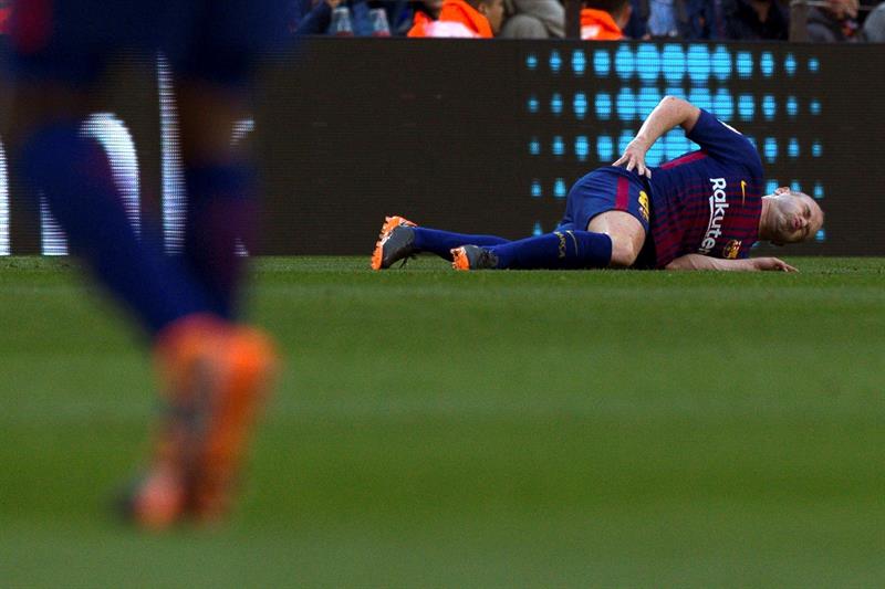 Iniesta sufre una lesión en el bíceps femoral