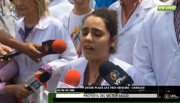 Protesta en la UCV por crisis en el sector salud #25Abr