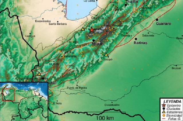 Temblor de magnitud 4 despertó a los merideños #23Abr