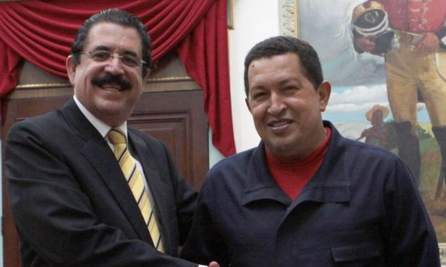 Manuel Zelaya y Hugo Chávez