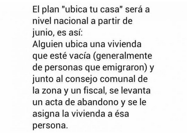 Este es el mensaje difundido por Whatsapp