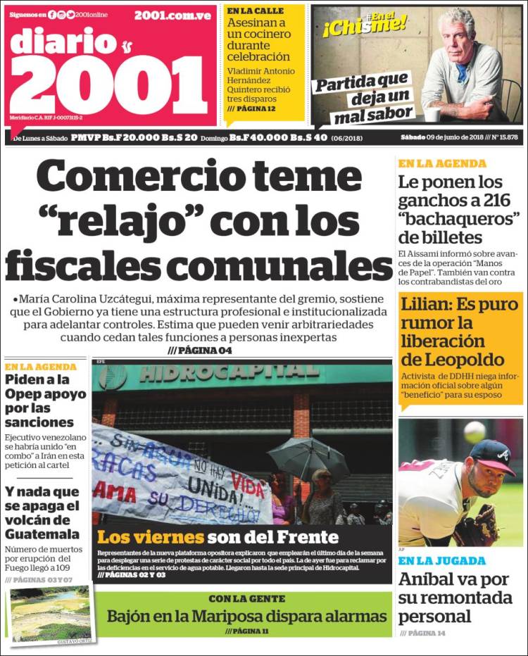 Portadas de este sábado 9 de junio de 2018