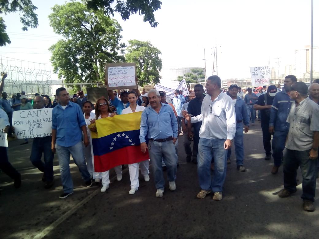 Trabajadores del sector salud, Corpoelec, Venceremos, Pdvsa y Cantv se unieron y exigen mejoras salariales en Anzoátegui #17Jul (fotos)