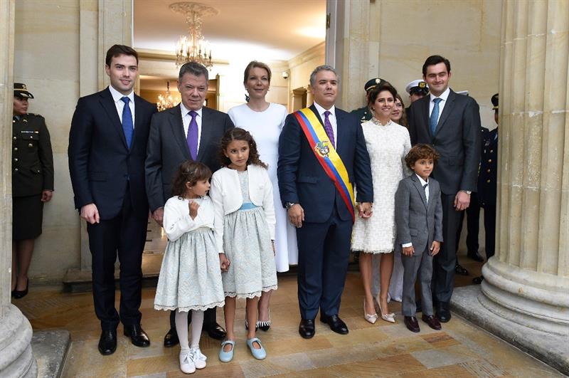 Las fotos oficiales de la familia presidencial de Colombia