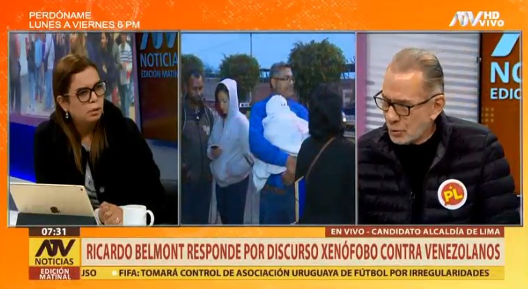 Exanimador de TV pelea alcaldía de Lima con discurso xenofóbico contra venezolanos (Videos)