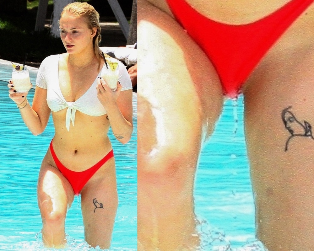  Sophie Turner de “Game Of Thrones” fue pillada muy mojadita y casi mostrando sus pechos en Miami (FOTO)