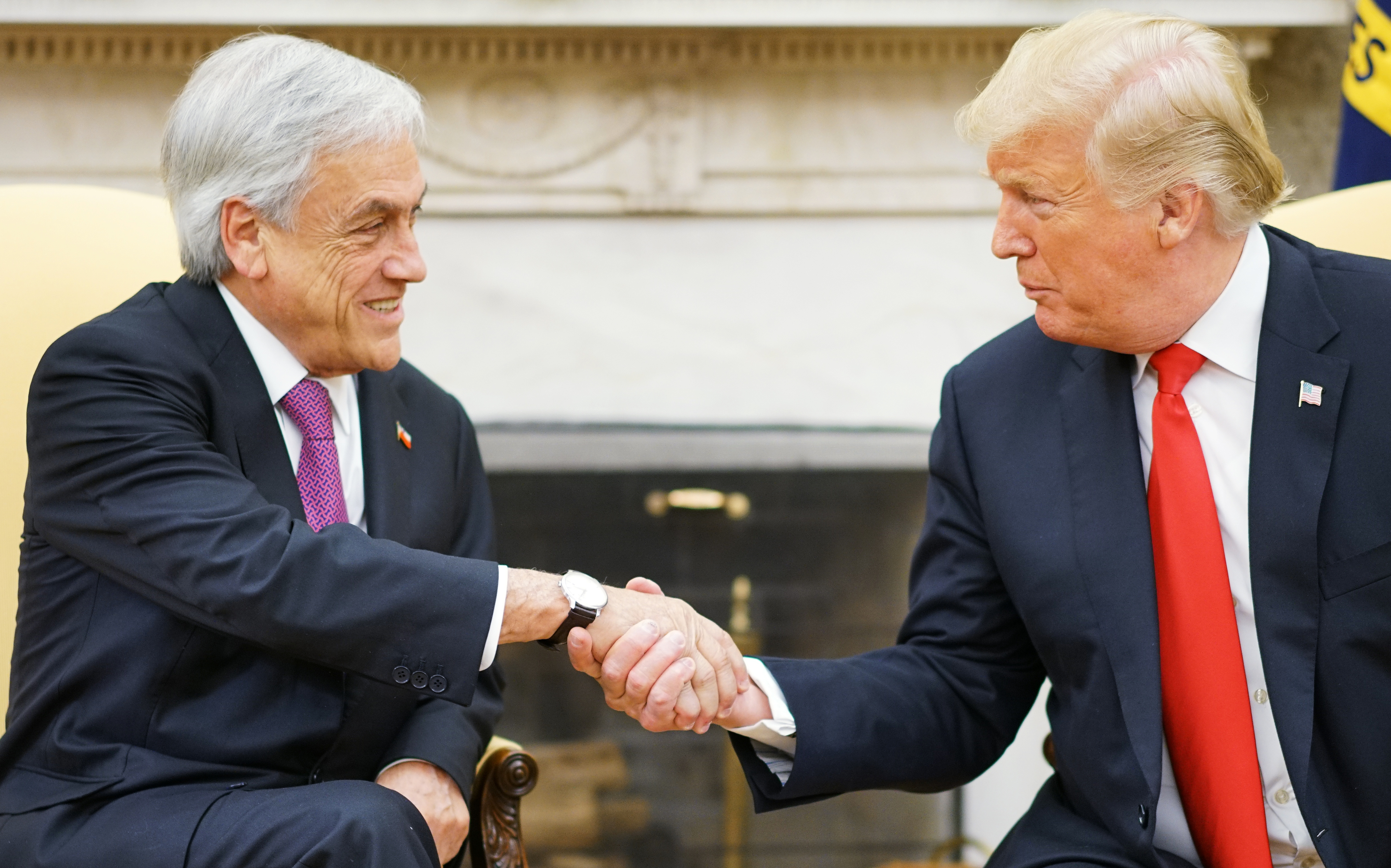 Piñera asegura que comparte con Trump el mismo diagnóstico sobre Venezuela (Fotos)