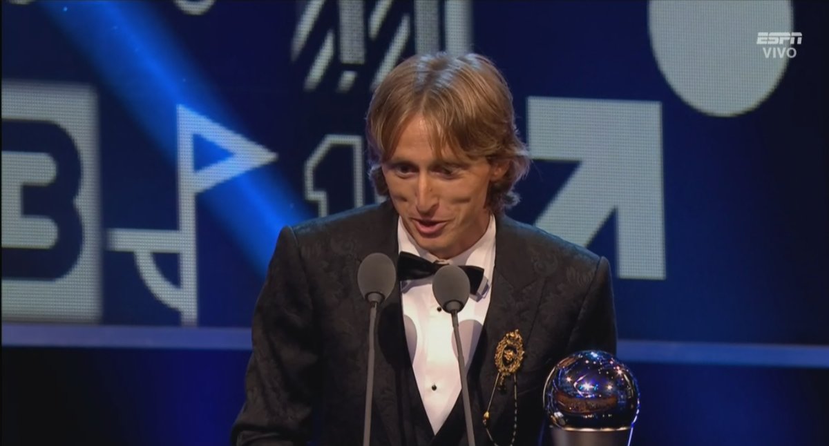 Luka Modric se impone a Cristiano Ronaldo y Mohamed Salah en el ‘The Best’