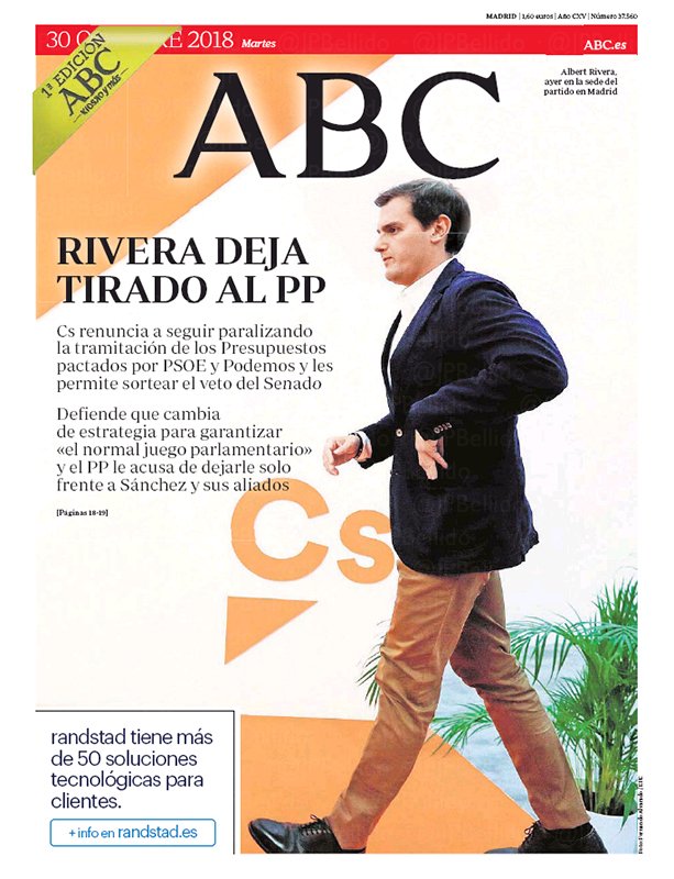 Portadas de la prensa internacional de este lunes 30 de octubre