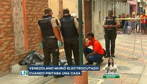 Un venezolano murió electrocutado mientras pintaba una casa en Ecuador (video)