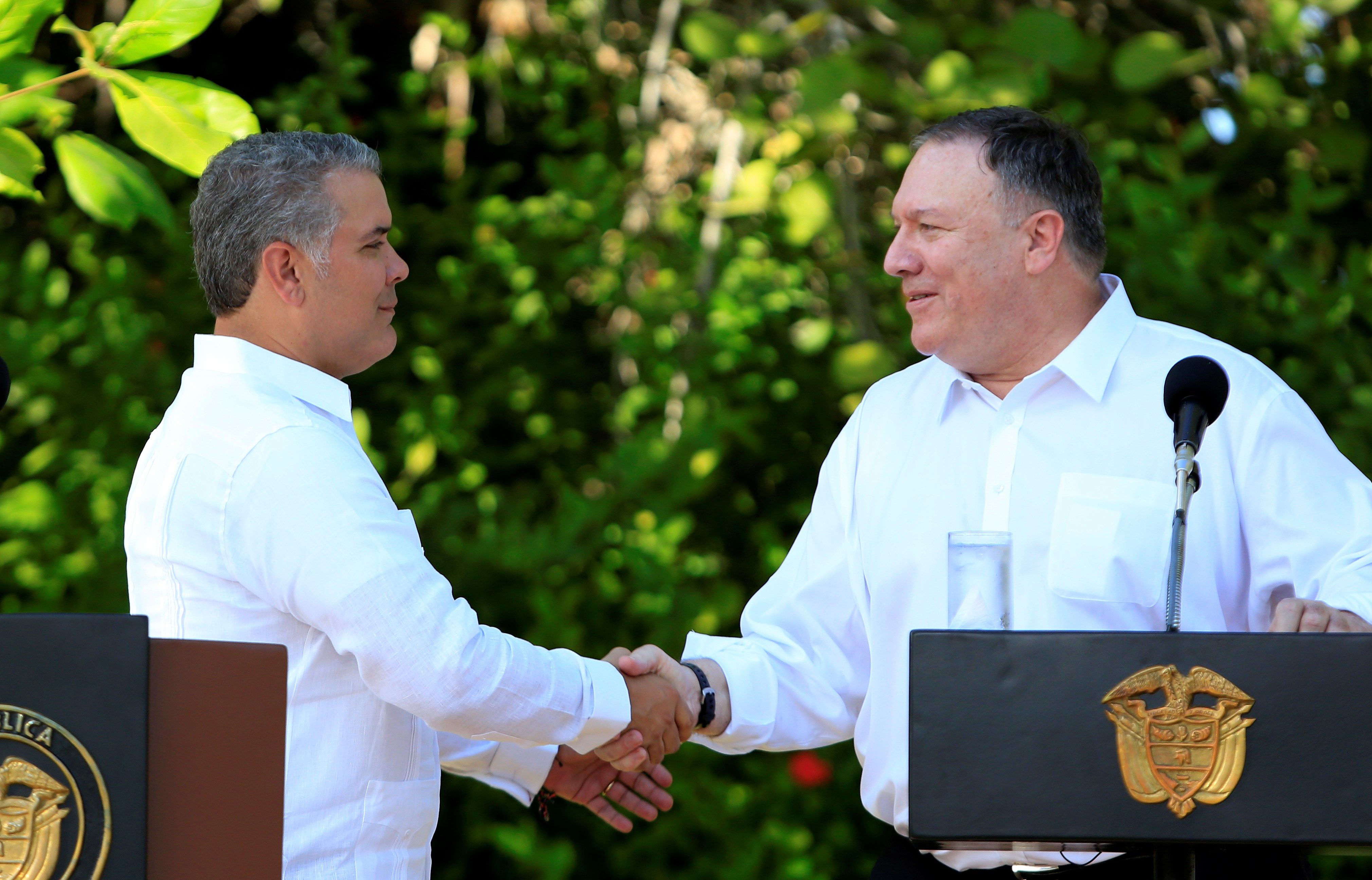 Duque y Pompeo conversan sobre la importancia de reducir el cultivo de coca