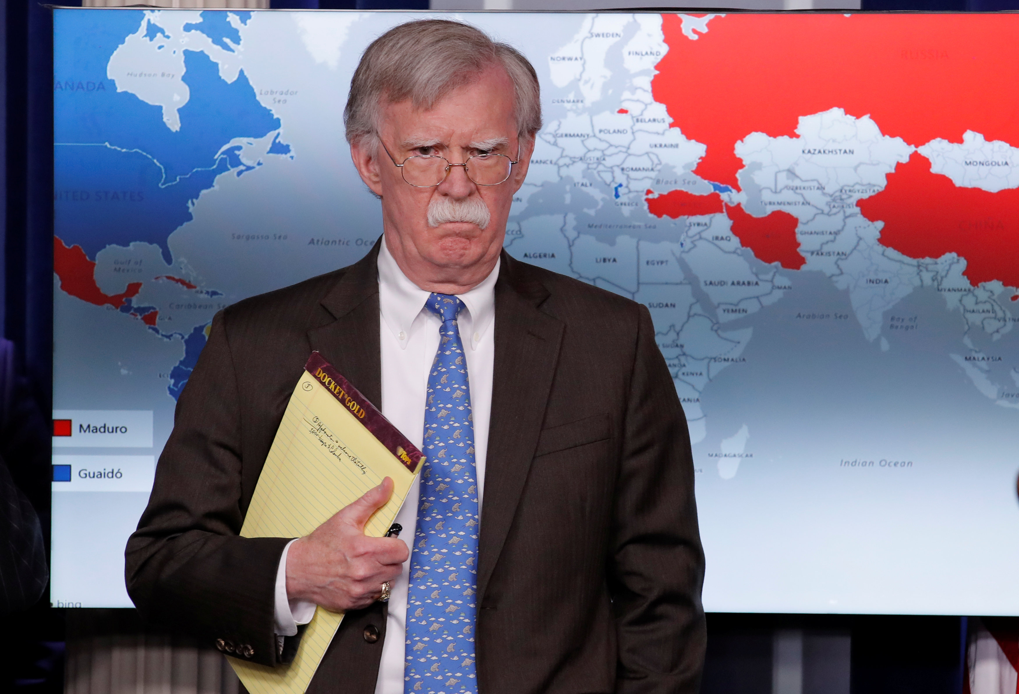 Bolton le reitera a Maduro que “todas las opciones están sobre la mesa”