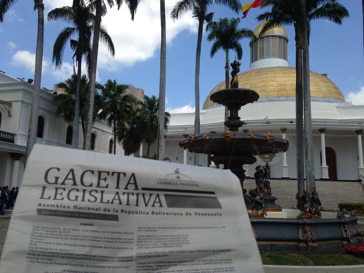 Portada de la Gaceta Legislativa de la Asamblea Nacional N° 2