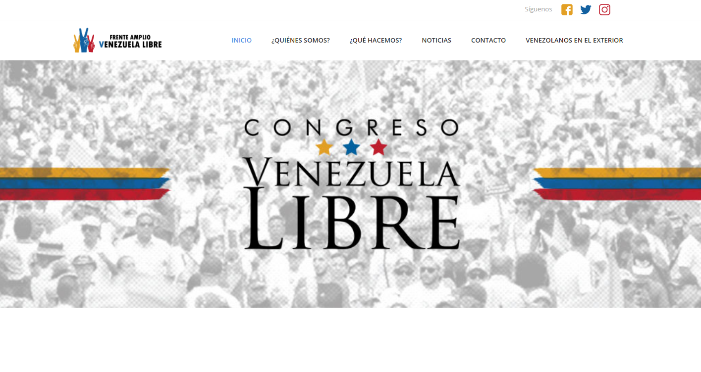 Gobierno ordena bloquear la página web del Frente Amplio Venezuela Libre