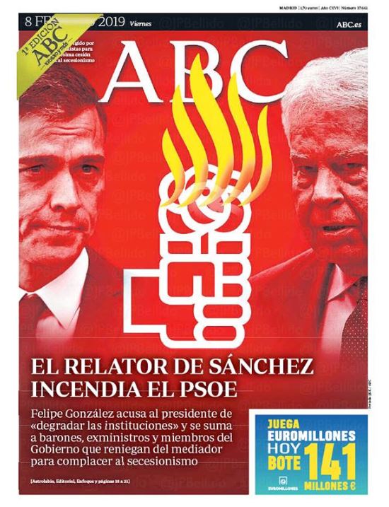 Portadas de la prensa internacional de este viernes 8 de febrero de 2019