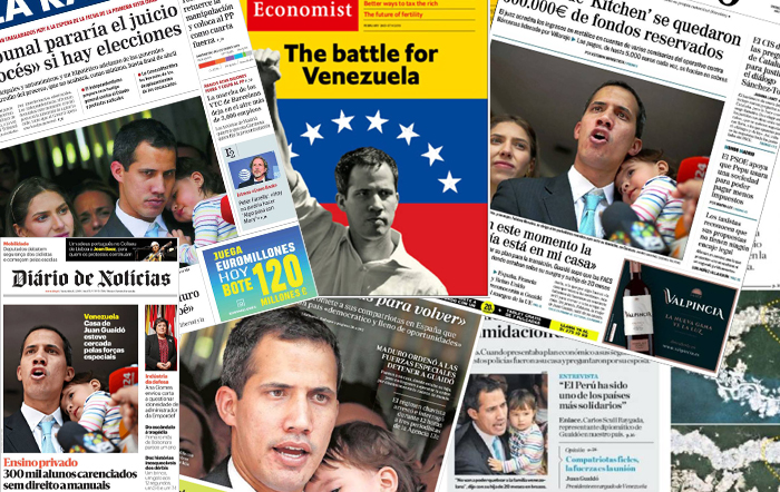 El acoso del Faes a Guaidó en primera plana de la prensa internacional (Portadas)