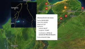 Sismo de magnitud 3.0 en Villa del Rosario, Zulia #28Abr