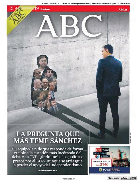 Portadas de la prensa internacional de este domingo 21 de abril de 2019