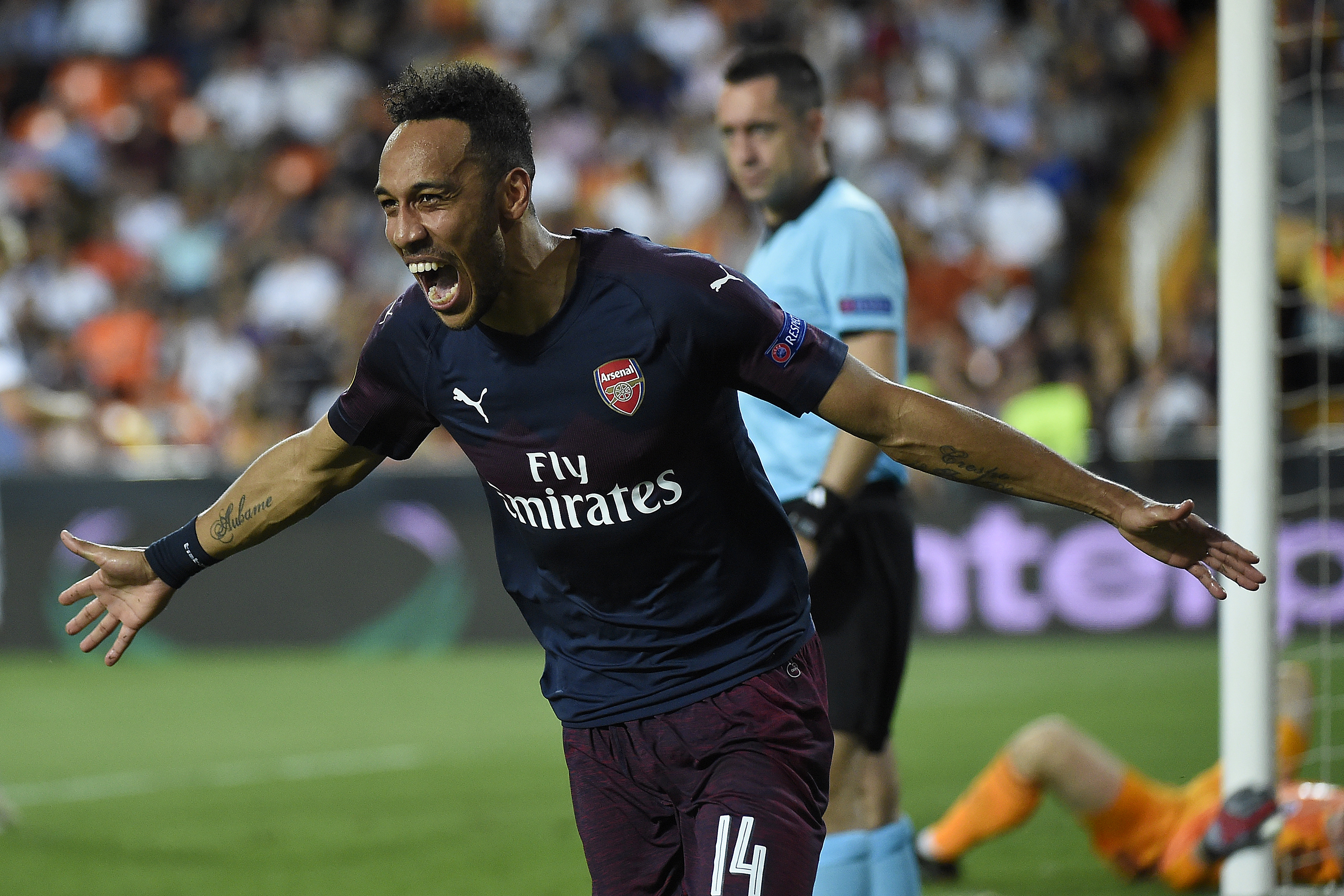 Arsenal y Aubameyang acaban con las esperanzas del Valencia en la Europa League