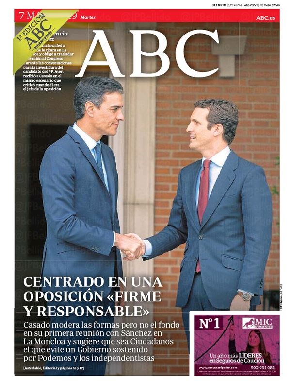 Portadas de la prensa internacional de este martes 7 de mayo de 2019