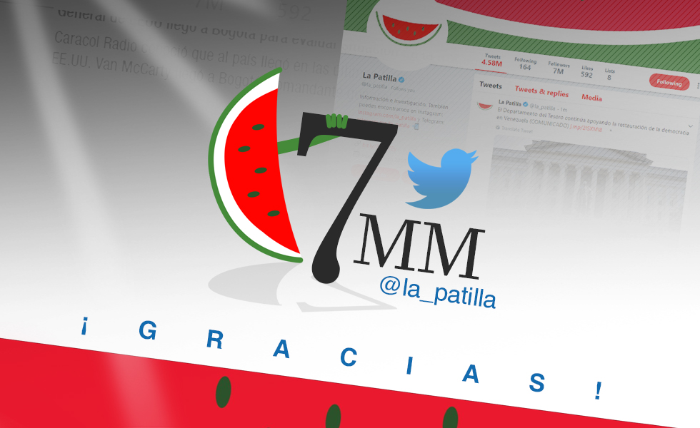 La Patilla llega a 7MM de seguidores en Twitter