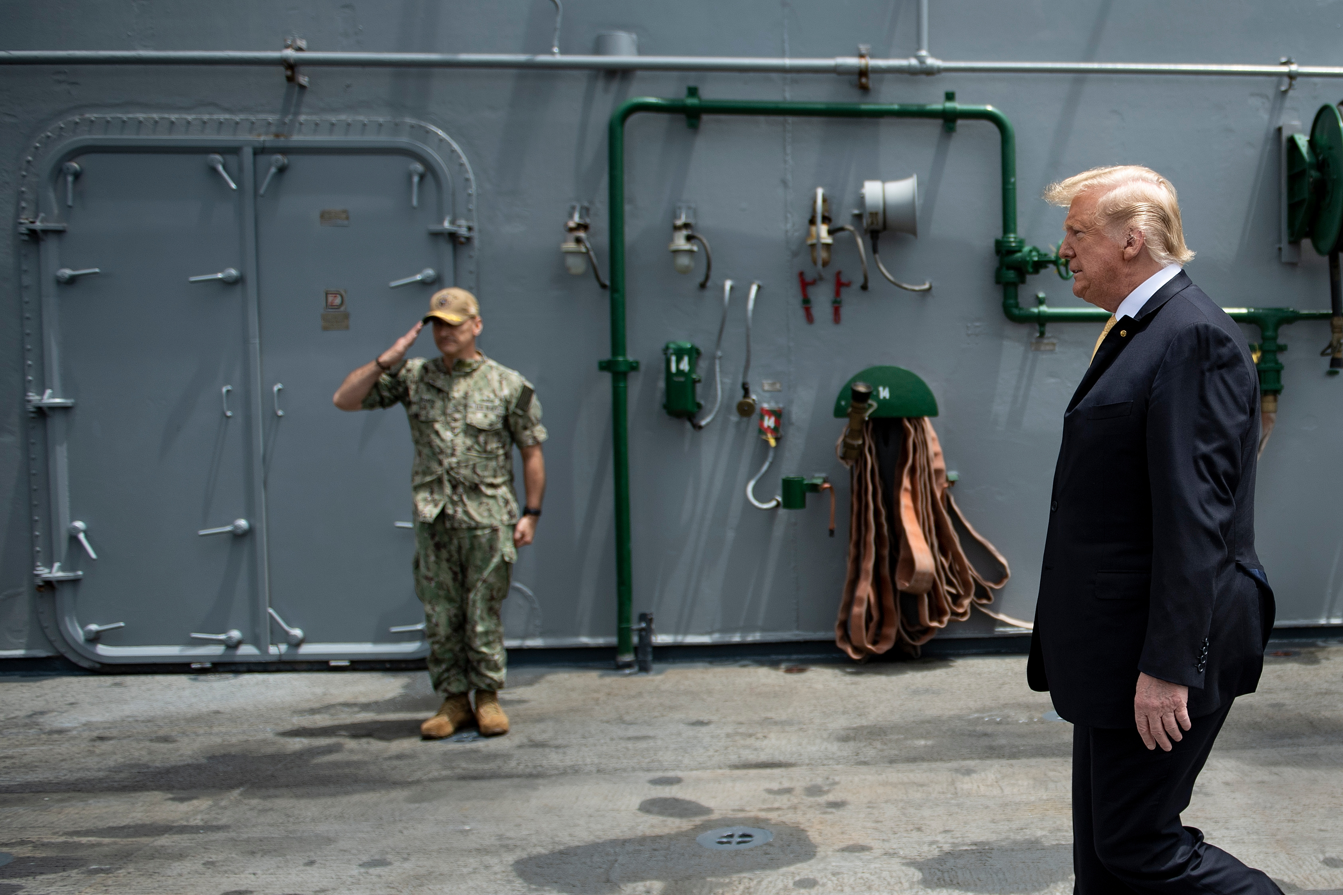 La Casa Blanca pidió esconder barco “USS McCain” para que Trump no lo viese