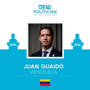 Otorgan el premio One Young World como líder político del año a Juan Guaidó