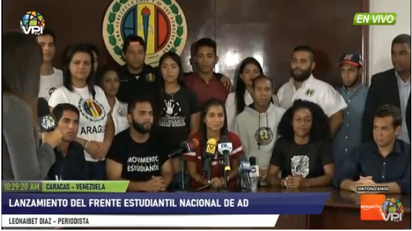 Dirigentes universitarios anuncian el lanzamiento del Frente Estudiantil de AD