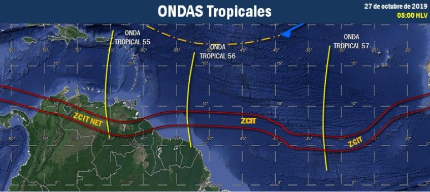 El estado del tiempo en Venezuela este domingo #27Oct, según el Inameh