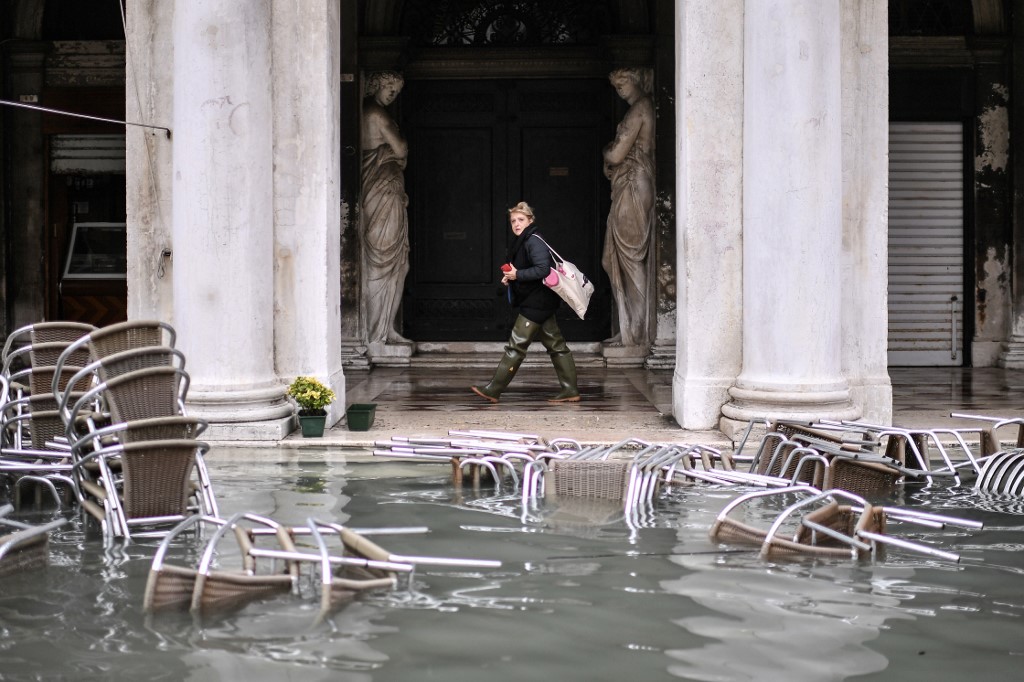 Venecia, atónita tras histórica marea alta