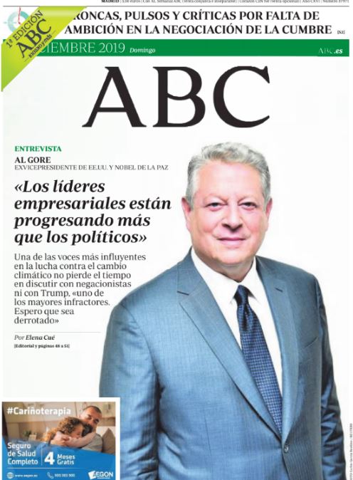 Portadas de la prensa internacional de este domingo 15 de diciembre de 2019