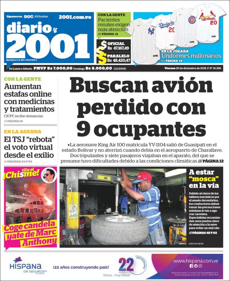 Portadas de este viernes 20 de diciembre de 2019