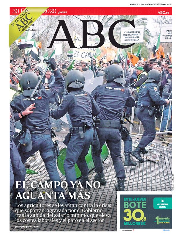 Portadas de la prensa internacional de este jueves 30 de enero de 2020