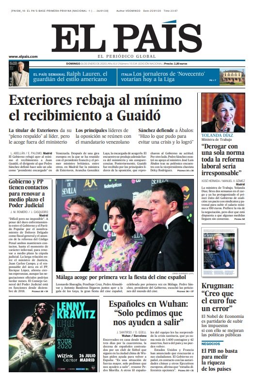 El País: Exteriores rebaja al mínimo el recibimiento a Guaidó