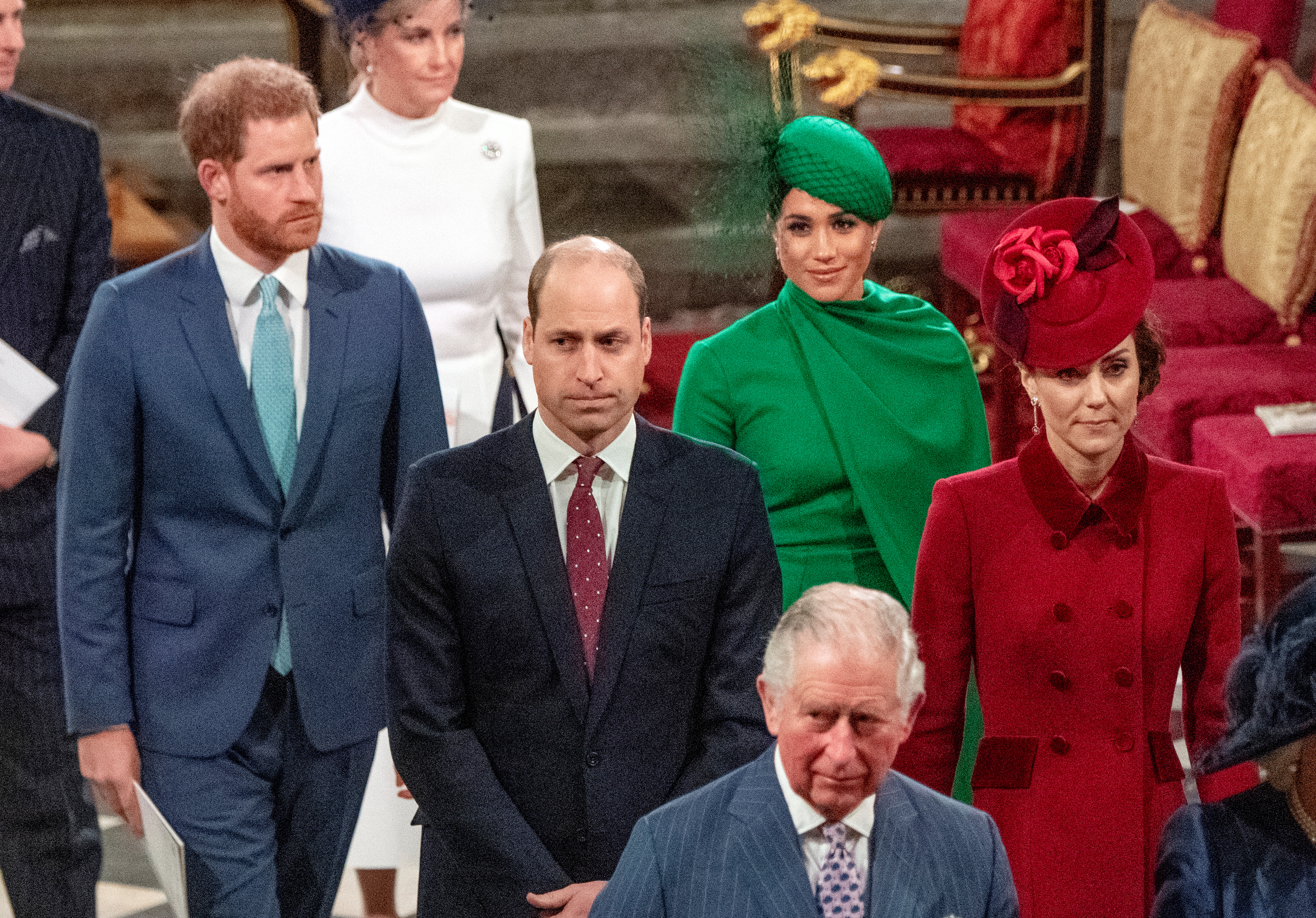 El incómodo reencuentro ante las cámaras de Harry y Meghan Markle con Guillermo y Kate Middleton (Fotos)