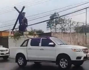 Así fue la procesión de Nazareno en Guanare en cuarentena (video)