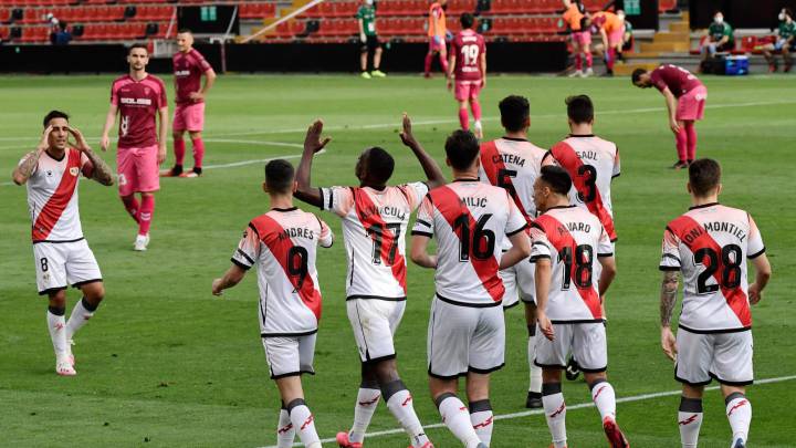 Victoria del Rayo Vallecano en la vuelta del fútbol español tras la pandemia