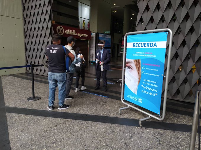 LA FOTO: Así es el protocolo de seguridad contra el Covid-19, implementado en el CC El Recreo #15Jun