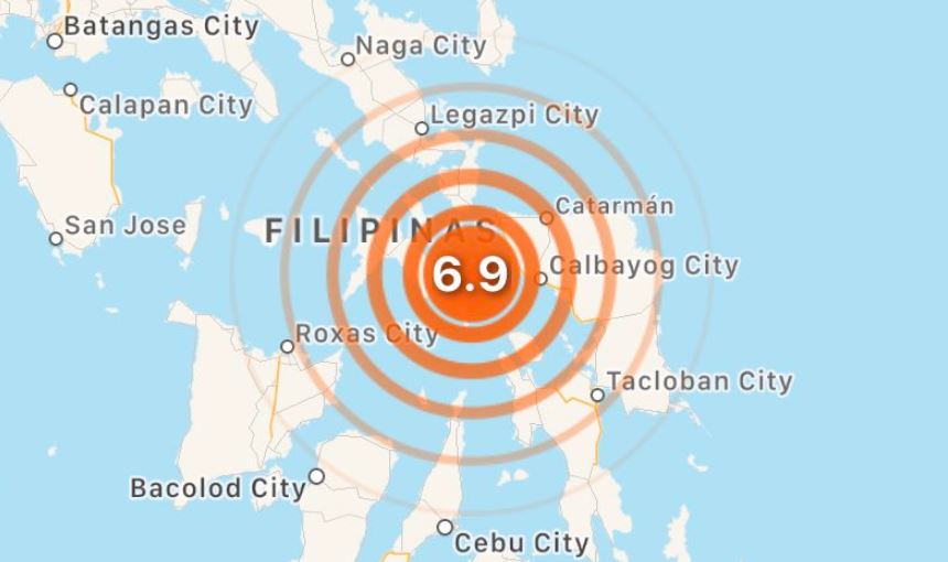 Fuerte sismo de magnitud 6,7 estremeció el centro de Filipinas