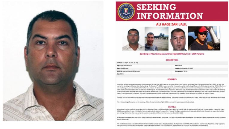 FBI busca a Ali Hage Zaki Jalil, paracaídista que habría vivido y tenido negocios en Venezuela, por atentado en Panamá