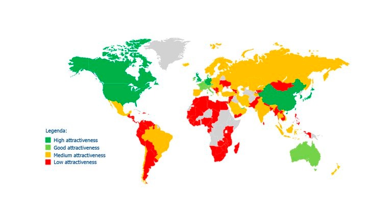 Solo tres países de América Latina están entre las 50 economías más atractivas del mundo en 2020